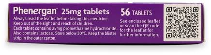 Phenergan 25mg (Promethazine Hydrochloride) - 56 Tablets